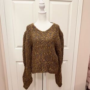 Zara Knit Chunky Sweater Brown Size M